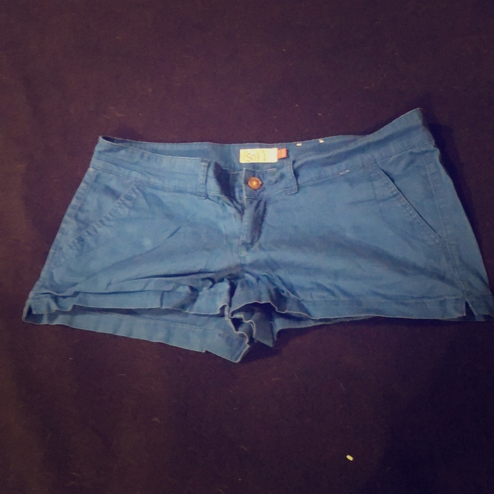 SO blue canvas shorts